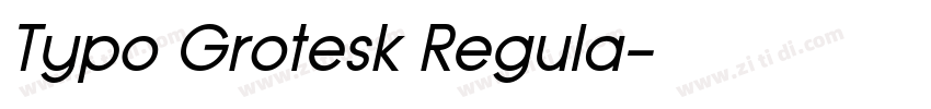 Typo Grotesk Regula字体转换